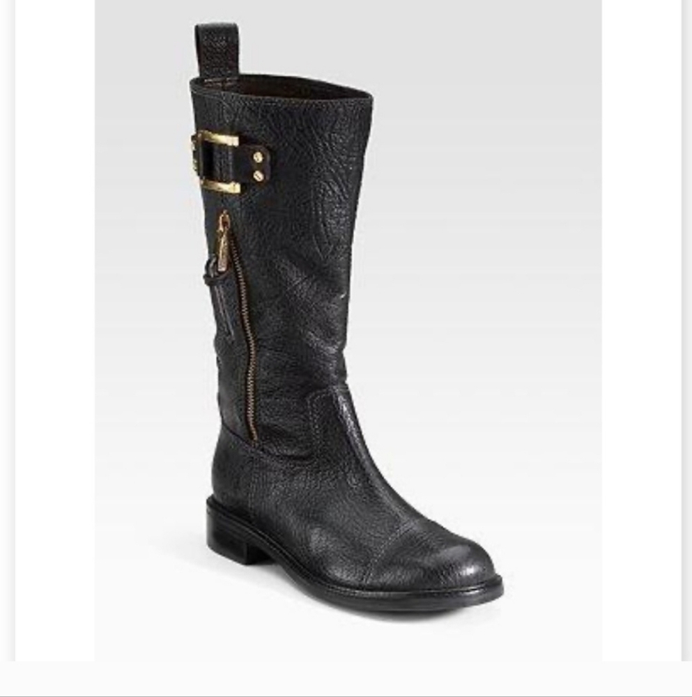 Tory Burch Stowe Flat Motor Boots.